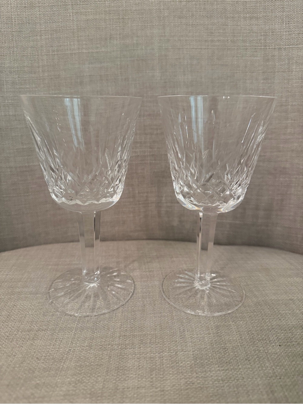 Vintage | Waterford Lismore Claret Crystal Wine Glasses Set 2